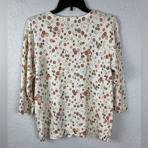Women’s Christopher & Banks Button Sewing Design Button Up Cardigan Size Medium - Picture 5 of 7